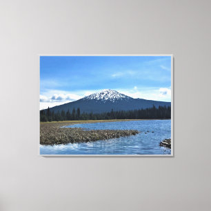 Mount Bachelor at Hosmer Lake, OR Canvas Print