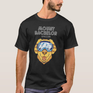 Mount Bachelor Oregon - Funny Dog Ski Googles T-Shirt