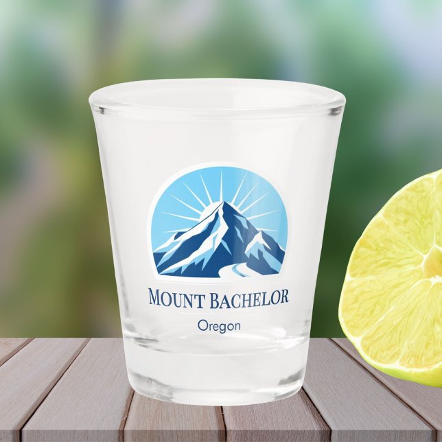 Mount Bachelor Oregon ski souvenir  Shot Glass (Creator Uploaded)