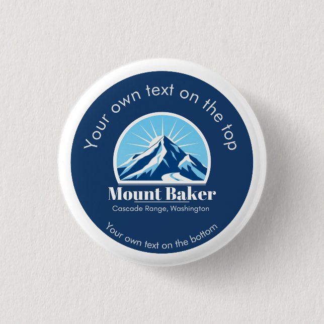 Mount Baker Cascade Washington ski resort  3 Cm Round Badge (Front)