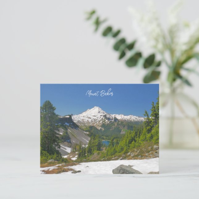 Mount Baker Mountain Landscape Photography Postcard (Standing Front)
