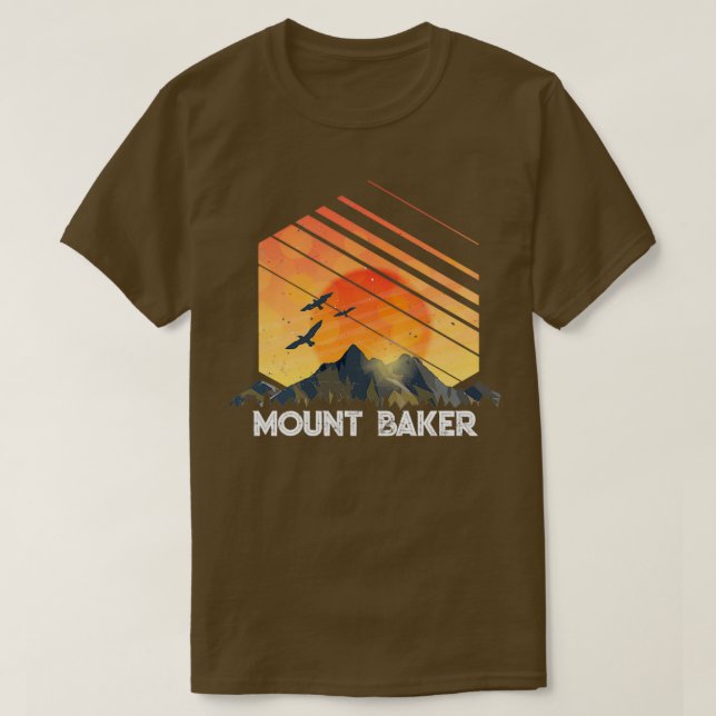 MOUNT BAKER Mountain Vintage Mountains Ski T-Shirt (Design Front)