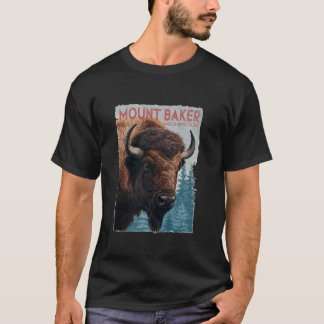 Mount Baker Mountains Washington Hiking Outdoors V T-Shirt