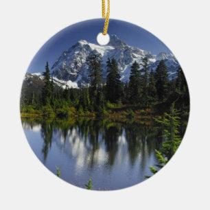 Mount Baker-Snoqualmie National Forest Ceramic Tree Decoration