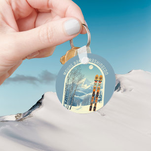 Mount Baker Washington Cascades ski souvenir  Key Ring