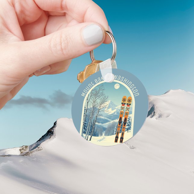 Mount Baker Washington Cascades ski souvenir  Key Ring (Creator Uploaded)