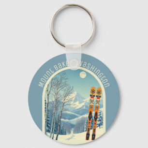 Mount Baker Washington Cascades ski souvenir  Key Ring