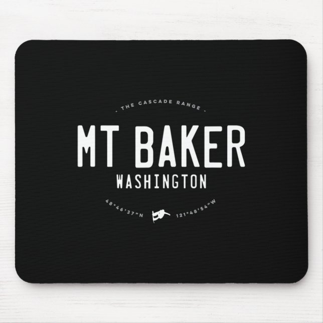 Mount Baker Washington Graphic Distressed Vintage  Mouse Pad (Front)