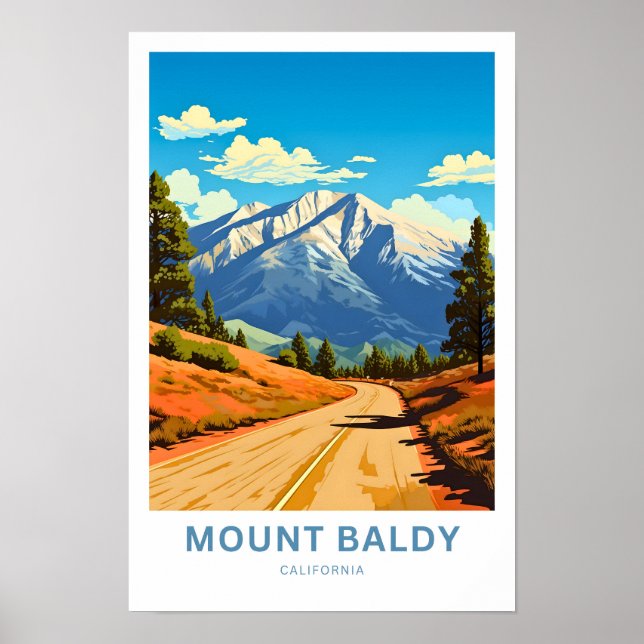 Mount Baldy California Travel Print (Front)