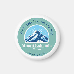 Mount Bohemia Michigan Christmas Blue Mountain Magnet