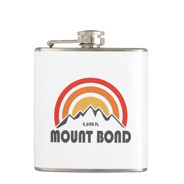 Mount Bond New Hampshire Hip Flask (Front)