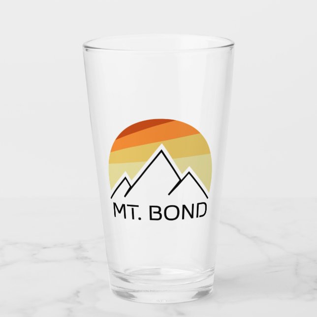 Mount Bond New Hampshire Retro Glass (Front)