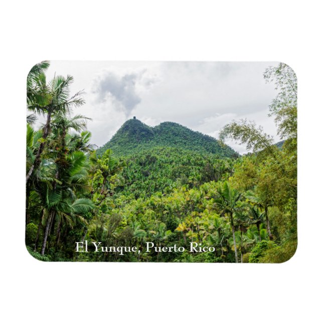 Mount britton and el yunque landscape magnet (Horizontal)