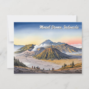 Mount Bromo Indonesia Travel Postcard