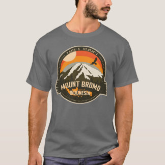Mount Bromo Indonesia Volcano Hiking Camping Retro T-Shirt