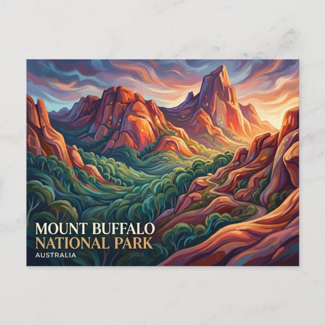 Mount Buffalo National Park Australia Postcard (Front)