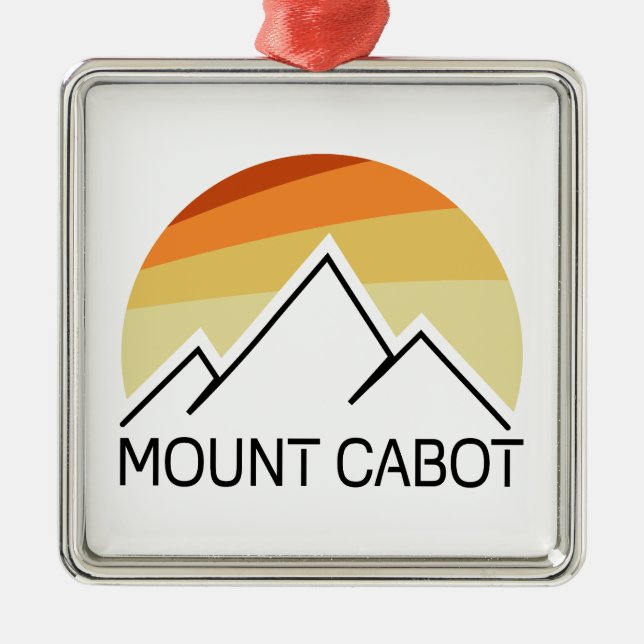 Mount Cabot New Hampshire Retro Metal Tree Decoration (Front)