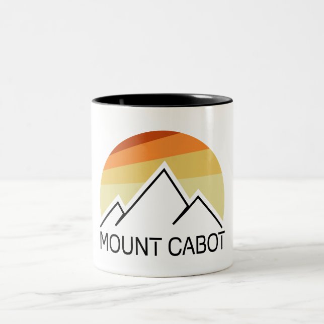 Mount Cabot New Hampshire Retro Two-Tone Coffee Mug (Center)