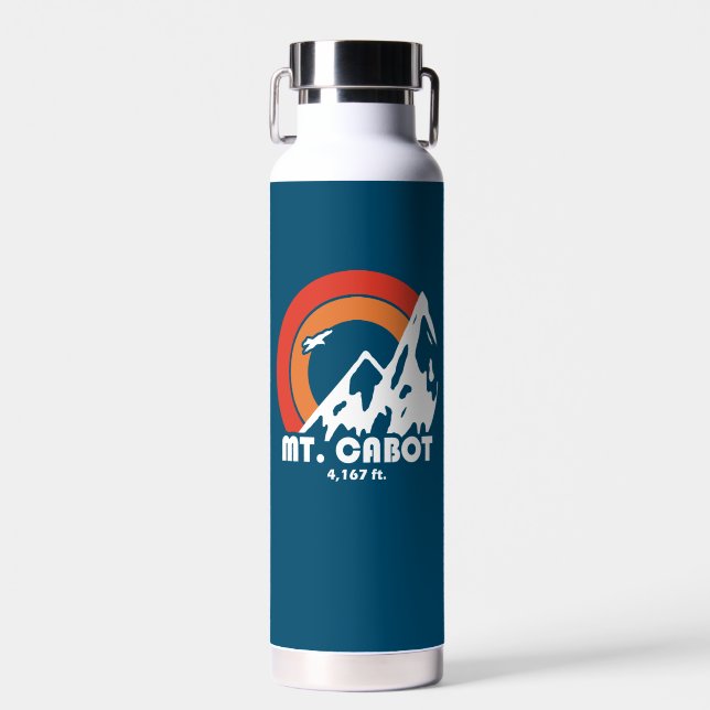 Mount Cabot New Hampshire Sun Eagle Water Bottle (Front)