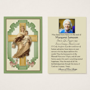 Mount Carmel Jesus Funeral Memorial Holy Card