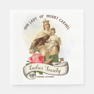 Mount Carmel Religious Catholic Jesus Scapular Napkin