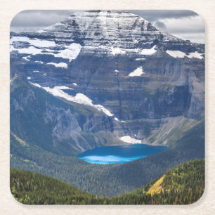 Mount Chapman & Lake Wurdeman Square Paper Coaster