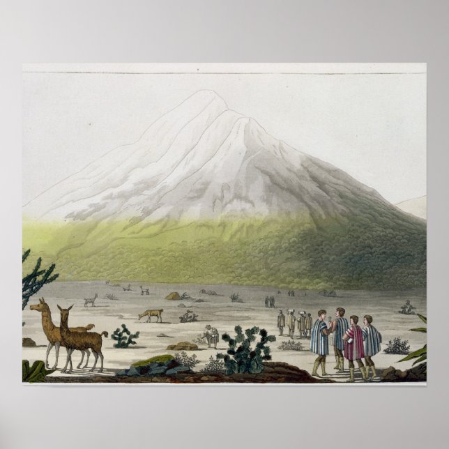 Mount Chimborazo, Ecuador, from 'Le Costume Ancien Poster (Front)