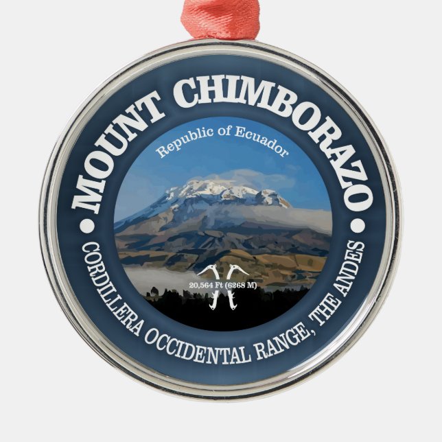 Mount Chimborazo Metal Tree Decoration (Front)