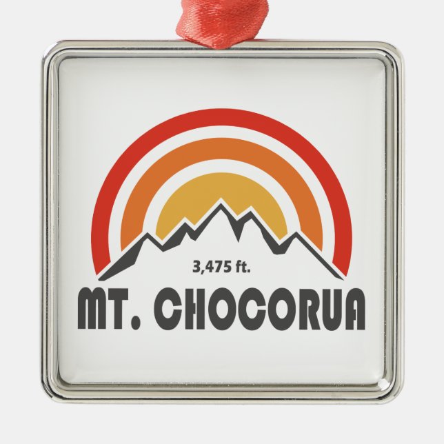 Mount Chocorua New Hampshire Metal Tree Decoration (Front)