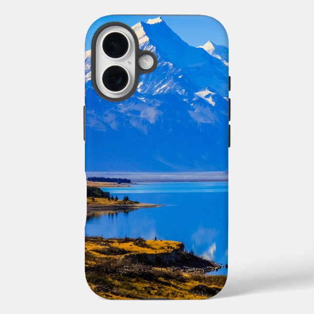 Mount Cook Overlooking Lake Pukaki, NZ Case-Mate iPhone Case (Back)