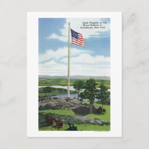 Mount Defiance Giant Flagpole Scene Postcard