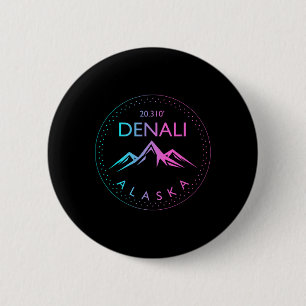 Mount Denali Alaska Mountaineering National Park _ 6 Cm Round Badge