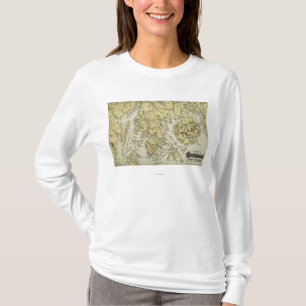 Mount Desert Island and Coast of Maine Map T-Shirt