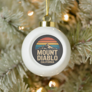 Mount Diablo California Ceramic Ball Christmas Ornament