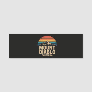 Mount Diablo California Name Tag