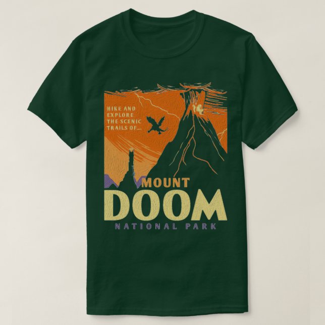 MOUNT DOOM NATIONAL PARK 1 T-Shirt (Design Front)