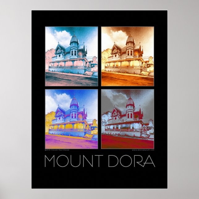Mount Dora Fine Art Poster - Solarised (Front)