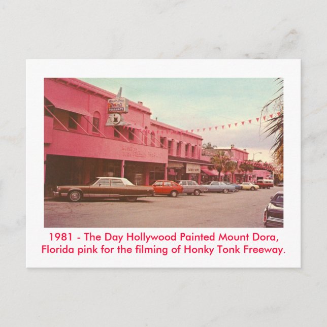 Mount Dora, Fl - Painted Pink Postcard (Front)