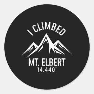 Mount Elbert, Colorado, Mountaineering, Summit Hik Classic Round Sticker