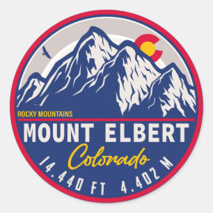 Mount Elbert, Sawatch Range, Colorado Classic Round Sticker