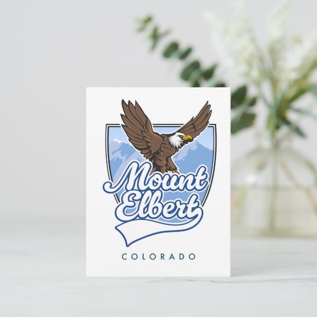 Mount Elbert Travel patch Holiday Postcard (Standing Front)