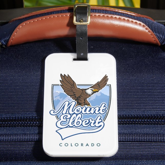 Mount Elbert Travel patch Luggage Tag (Front Insitu 2)