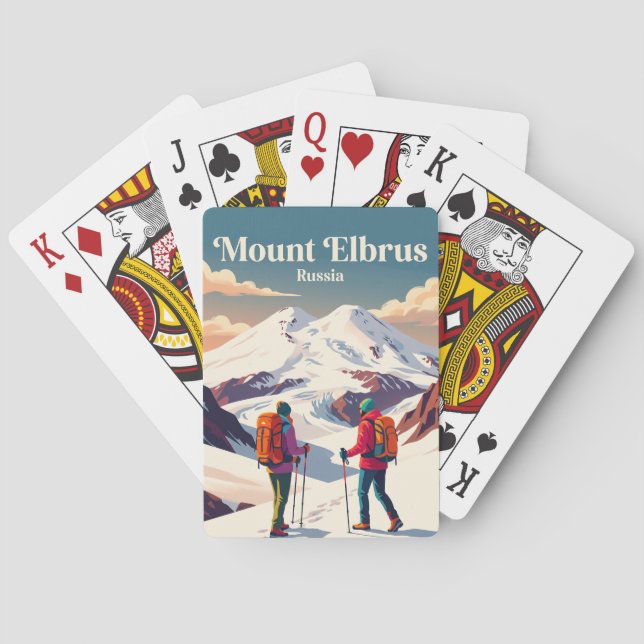 Mount Elbrus Russia Playing Cards (Back)