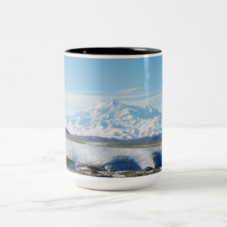 Mount Elbrus (The Highest Mountain in Europe) Two-Tone Coffee Mug