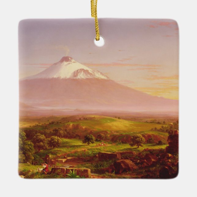 Mount Etna Ceramic Tree Decoration (Front)