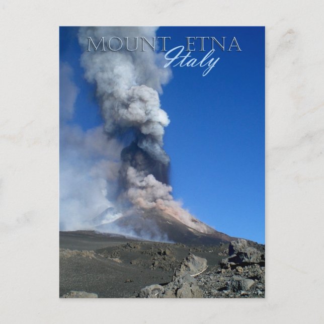 Mount Etna - volcanic eruption Postcard (Front)