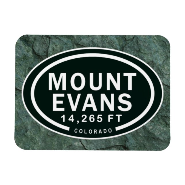 Mount Evans 14,265 FT Colorado Rocky Mountain Magnet (Horizontal)