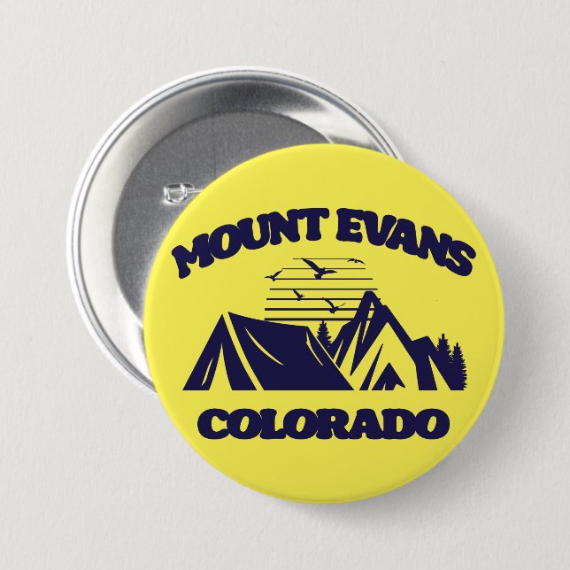 Mount Evans,Colorado 7.5 Cm Round Badge (Front & Back)