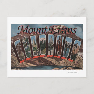 Mount Evans, Colorado - Large Letter Scenes Postcard