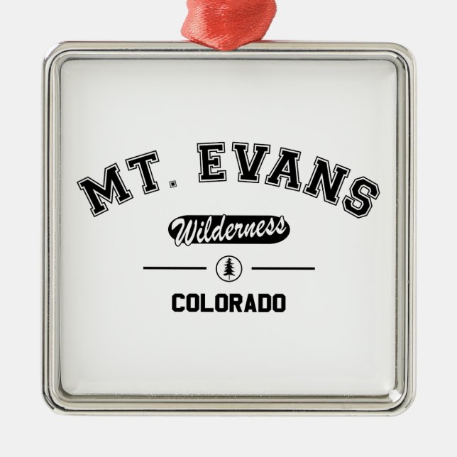 Mount Evans Wilderness Metal Tree Decoration (Front)